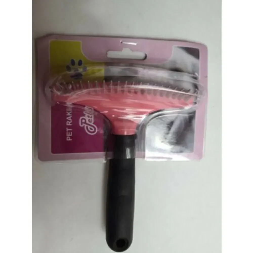 PETLOT Grooming Rake Comb Teeth pet brush pink